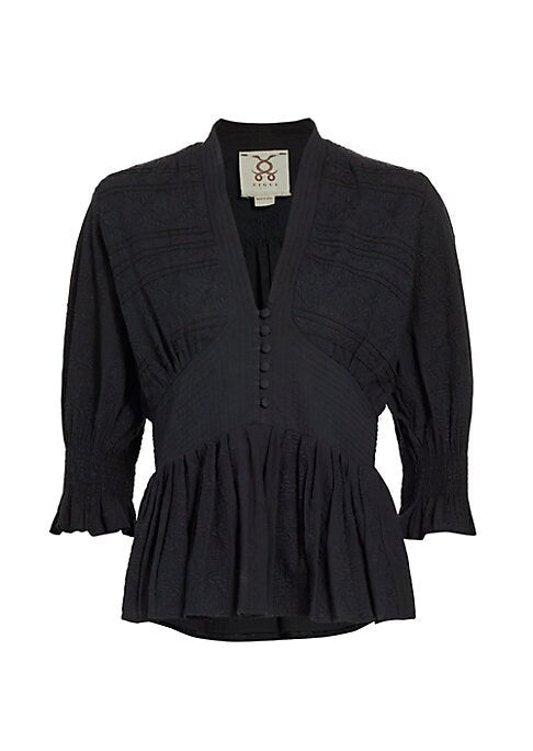 Romantic Floral Peplum Top