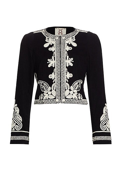 Embroidered Crop Jacket