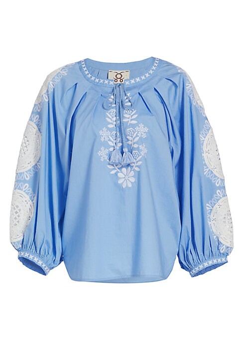Lace Detail Cotton Blouse