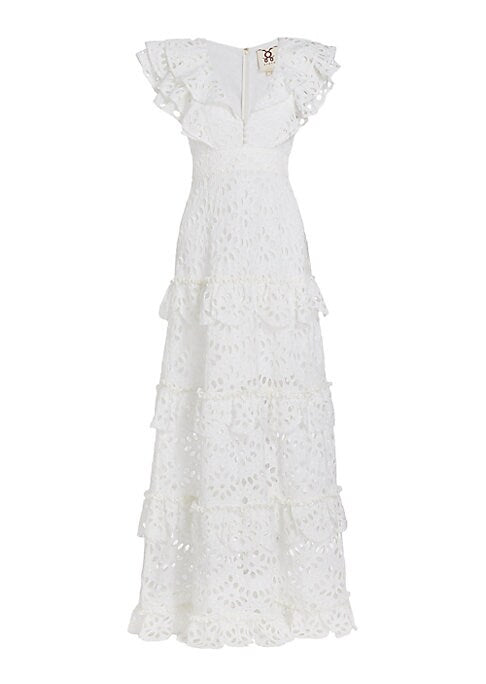 Elegant Eyelet Maxi Dress