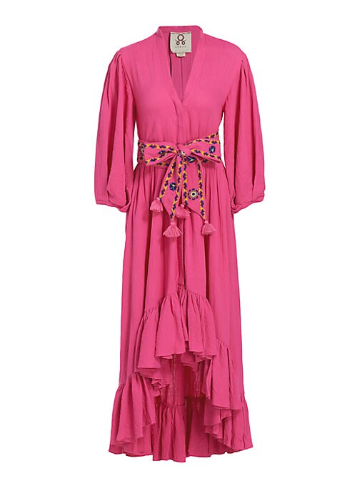 Embroidered Midi Dress Delight