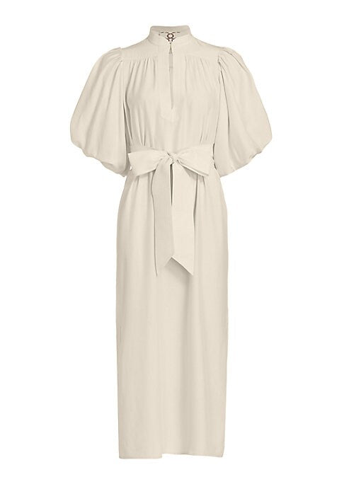 Silken Elegance Midi-Dress