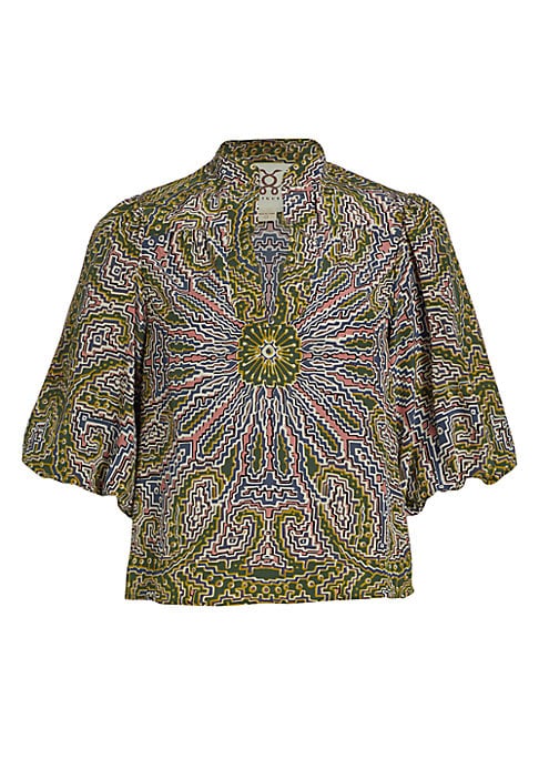 Floral Elegance Silk Blouse