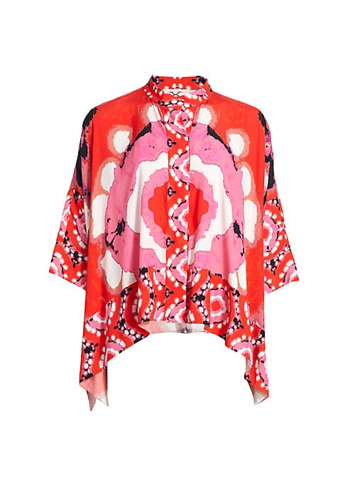 Geometric Chic Draped Top