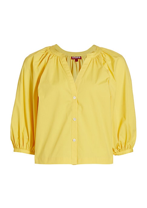 Chic Gathered V-Neck Top