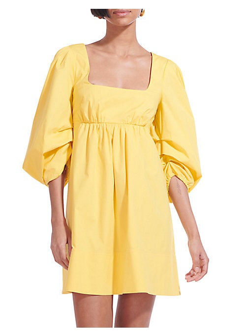 Puff Sleeve Square Dress