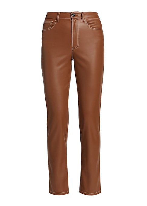 Sleek Faux Leather Trousers