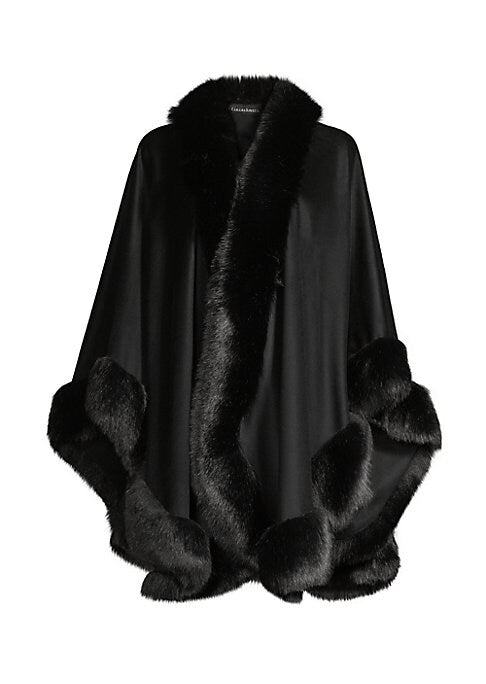 Luxe Fur Trim Cape