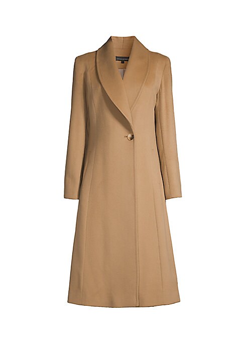 Elegant Camelhair Wrap Coat