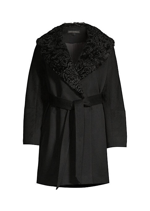 Luxe Shearling Belted Coat