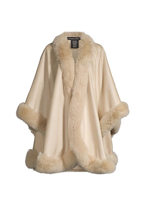 Luxurious Fur-Trimmed Cape