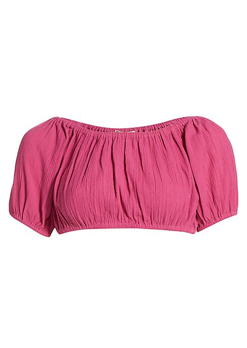 Puff Sleeve Cotton Crop