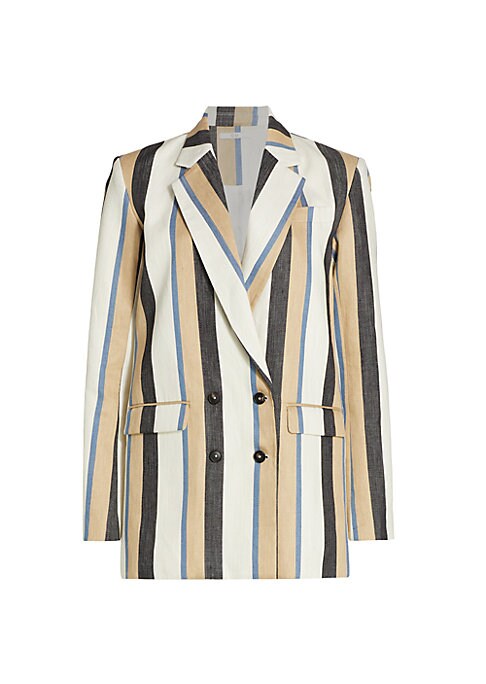 Chic Striped Linen Jacket