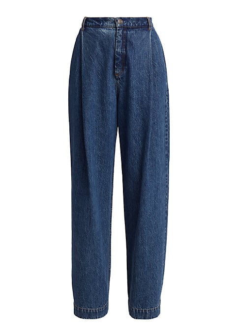 Indigo Pleat Trousers