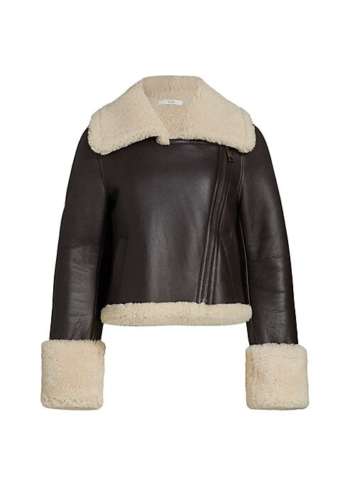 Plush Leather Bomber Jacket