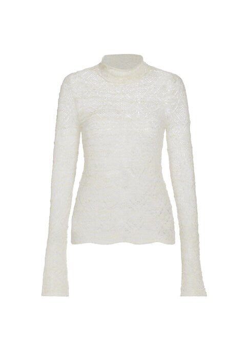 Lace Knit Funnel Top