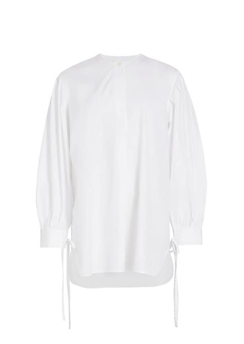 Tie-Cuff Cotton Tunic