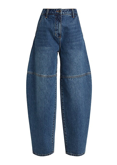 Balloon-Style Denim Trousers