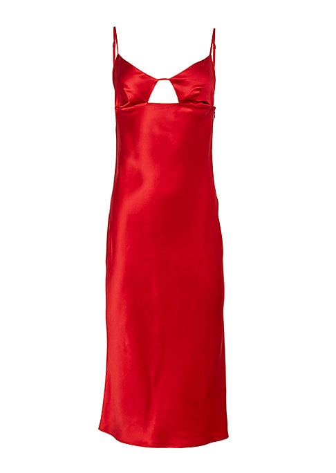 Satin Chic Midi Dress