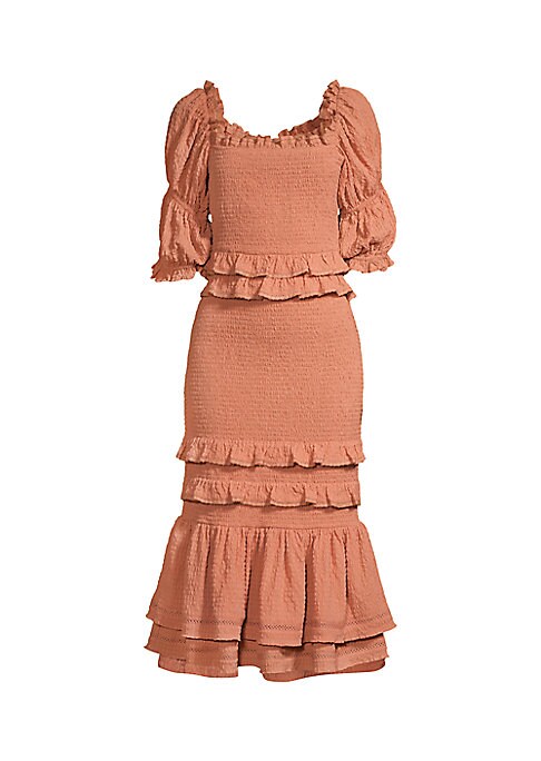 Ruffled Elegance Midi Dress