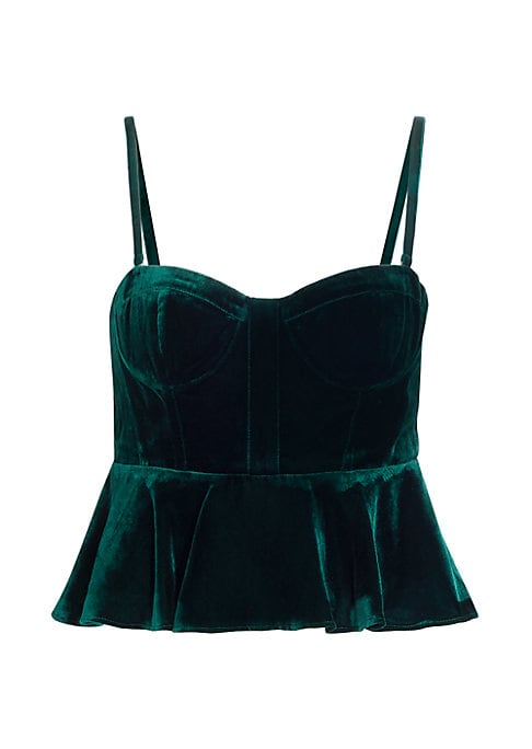 Velvet Charm Peplum Top