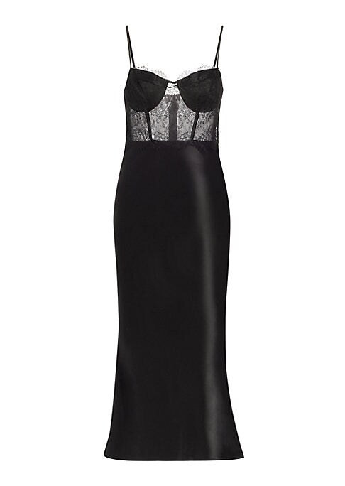 Lace Sweetheart Midi Dress