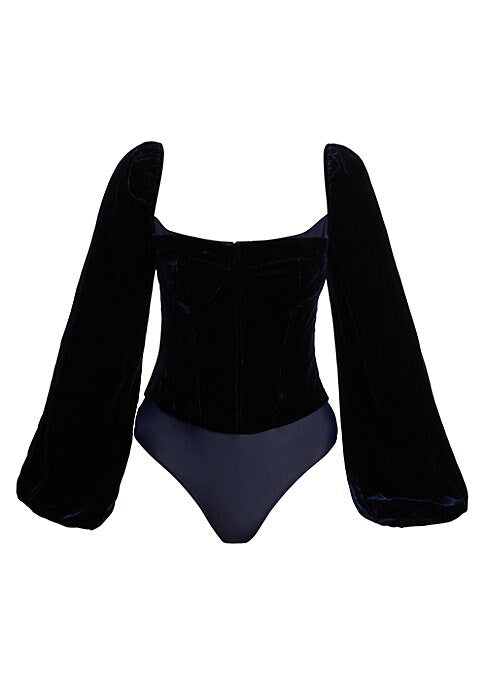 Velvet Blouson Bodysuit