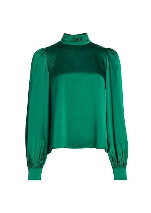 Silk Balloon Sleeve Top