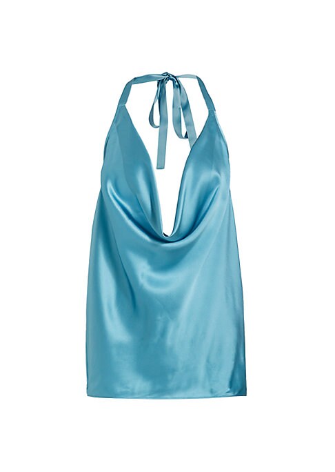 Elegant Silk Cowl Top