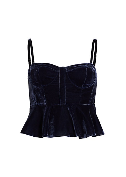Chic Velvet Peplum Top