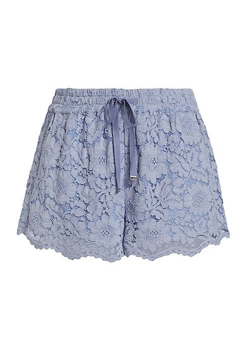 Floral Lace Drawstring Shorts