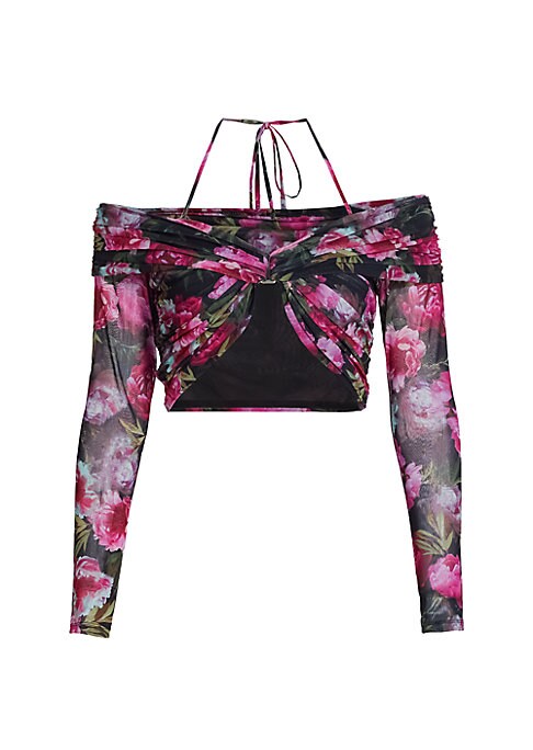 Floral Twist Crop Top