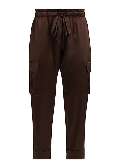 Elegant Silk Cargo Trousers