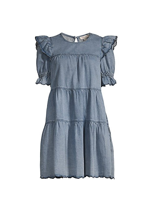 Chic Denim Tiered Dress