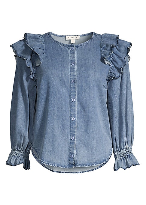 Ruffled Shoulder Top