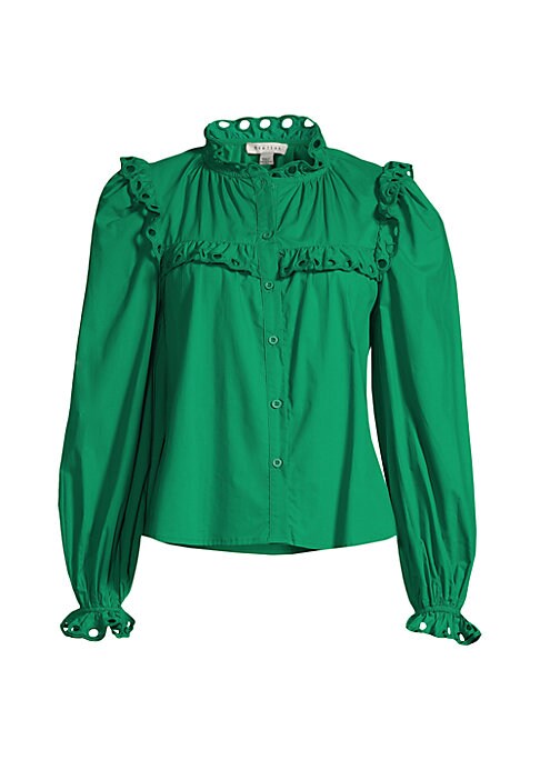Ruffled Cotton Balloon Top