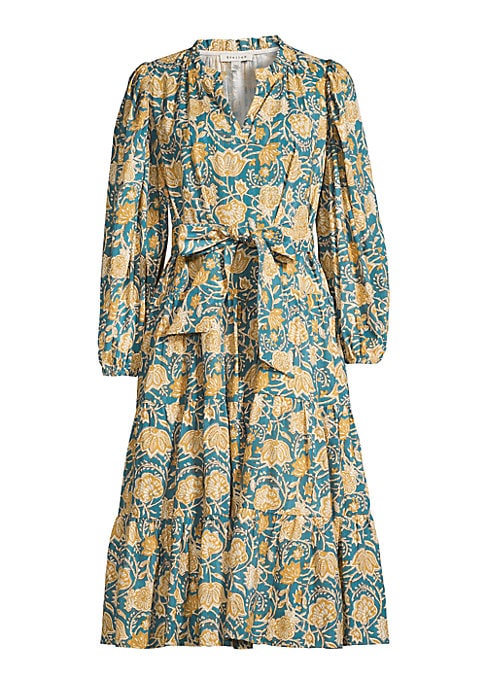 Floral Ruffle Cotton Dress
