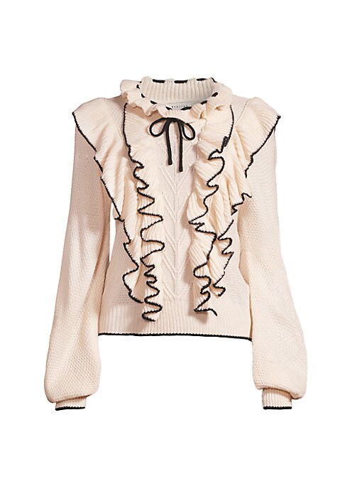 Ruffled Bishop Knit Top