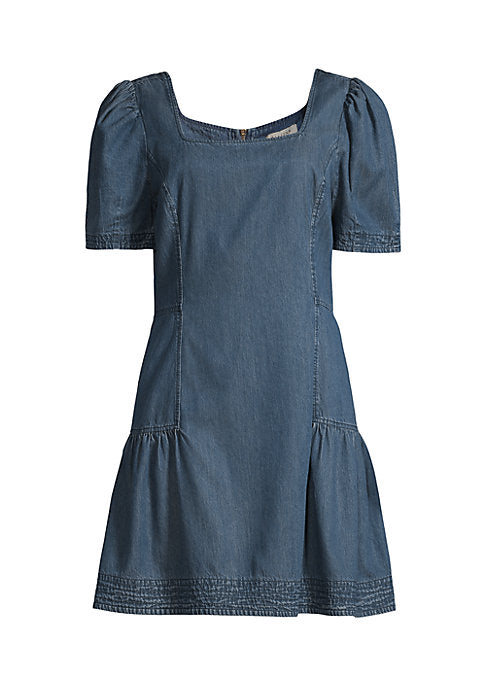 Flirty Denim Tiered Dress