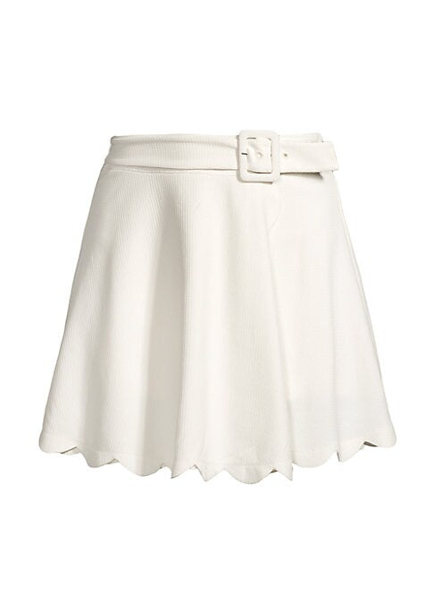 Scalloped Waist Mini Skirt