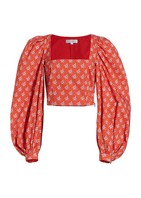 Bishop Sleeve Print Blouse