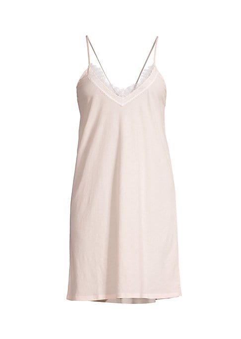 Lace-Trim V-Neck Dress