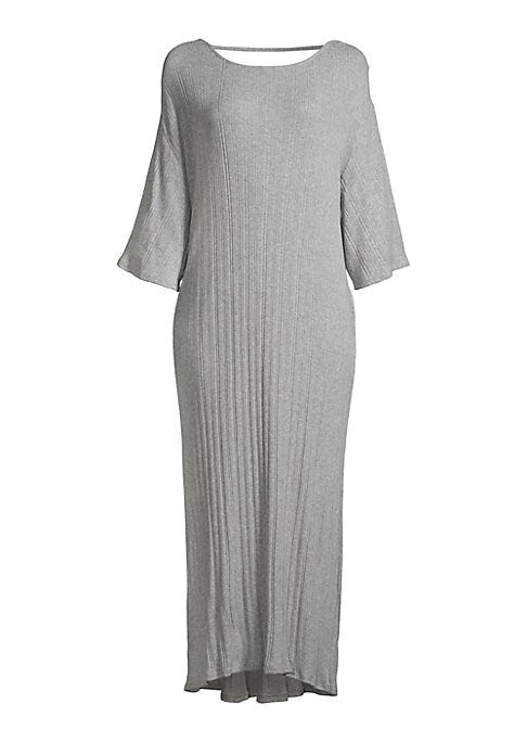 Soft Ribbed Cotton Caftan