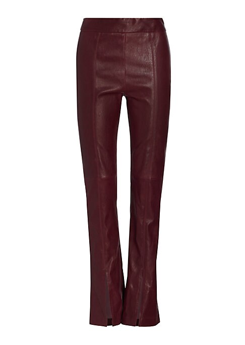 Chic Leather Slit Pants