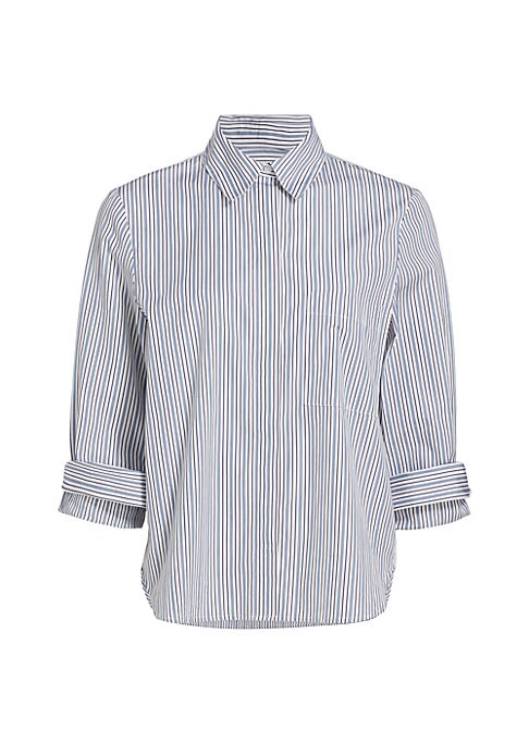 Striped Boxy Cotton Shirt