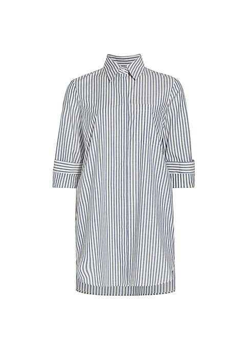 Chic Striped Shirtdress
