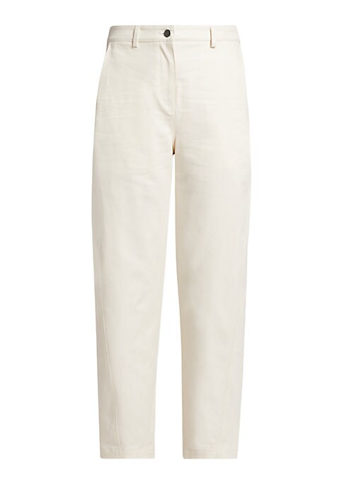 Chic Wide-Leg Canvas Trousers