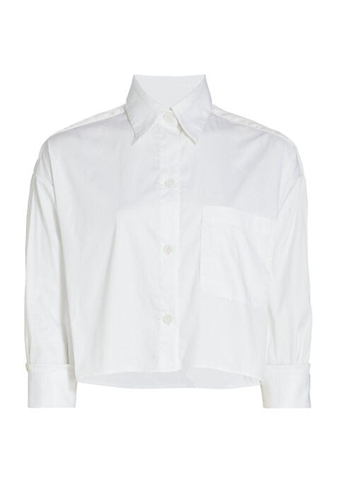 Boxy Cropped Cotton Shirt