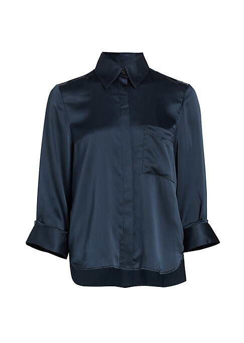 Silk Split Hem Top