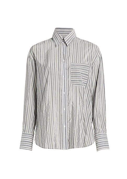Chic Striped Oversized Shirt